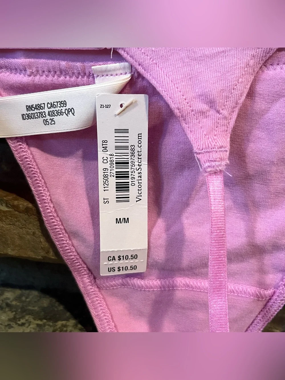 Victoria's Secret Pink Cotton Modal Thong Bottom